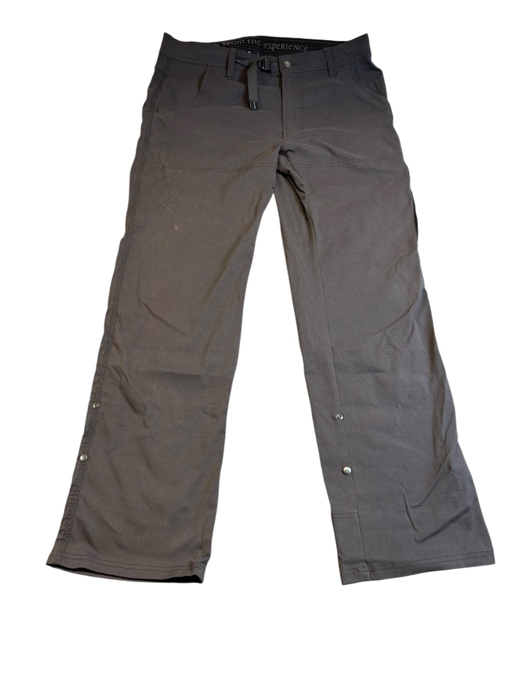 🏔️ prAna Stretch Zion Hiking Pants Men’s 36x32 Gray Charcoal GUC Flawed